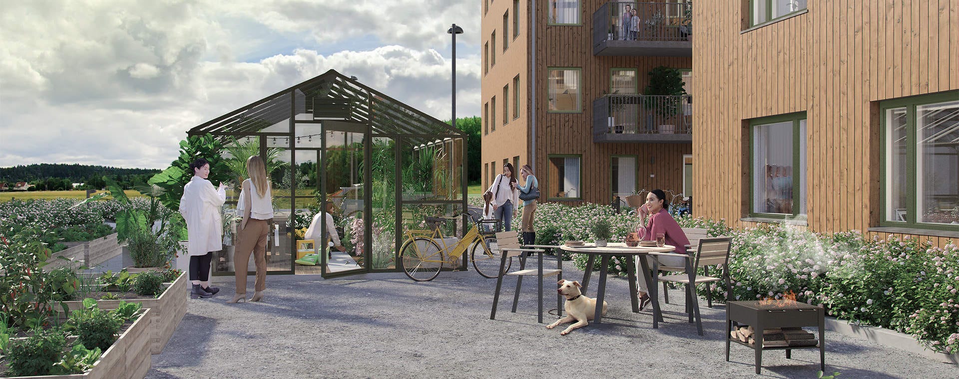 Nyproduktion Uppsala - Uteplatsen i Nästet II (Visualisering)