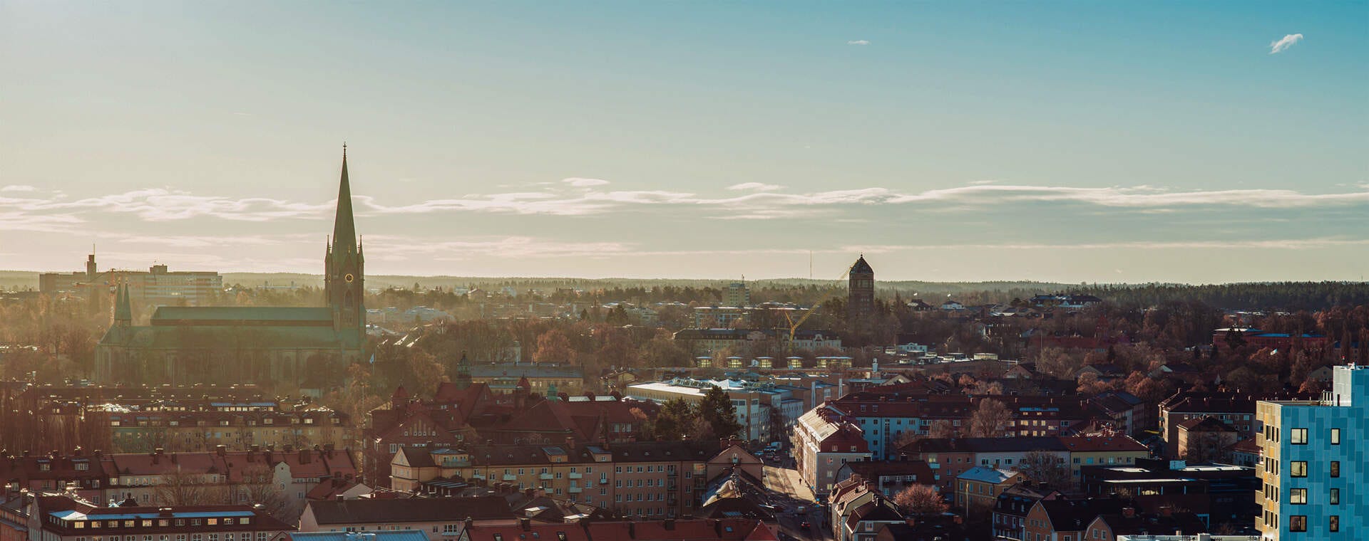 Nyproduktion Linköping - Flygbild över Linköping stad