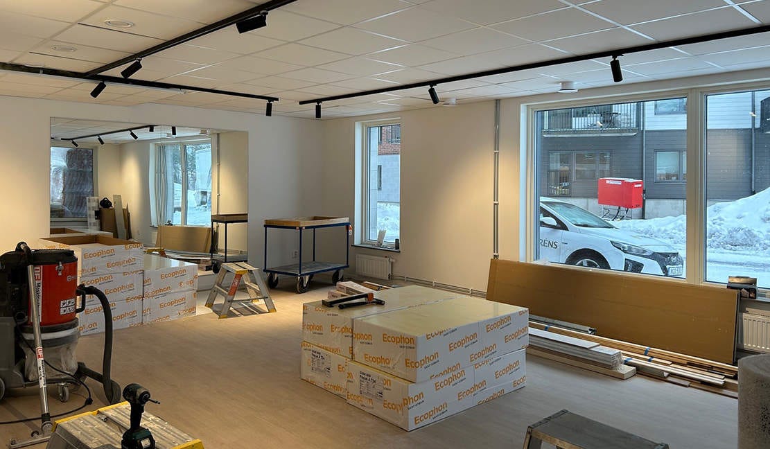 Gymmet hemma i Glöd tar form