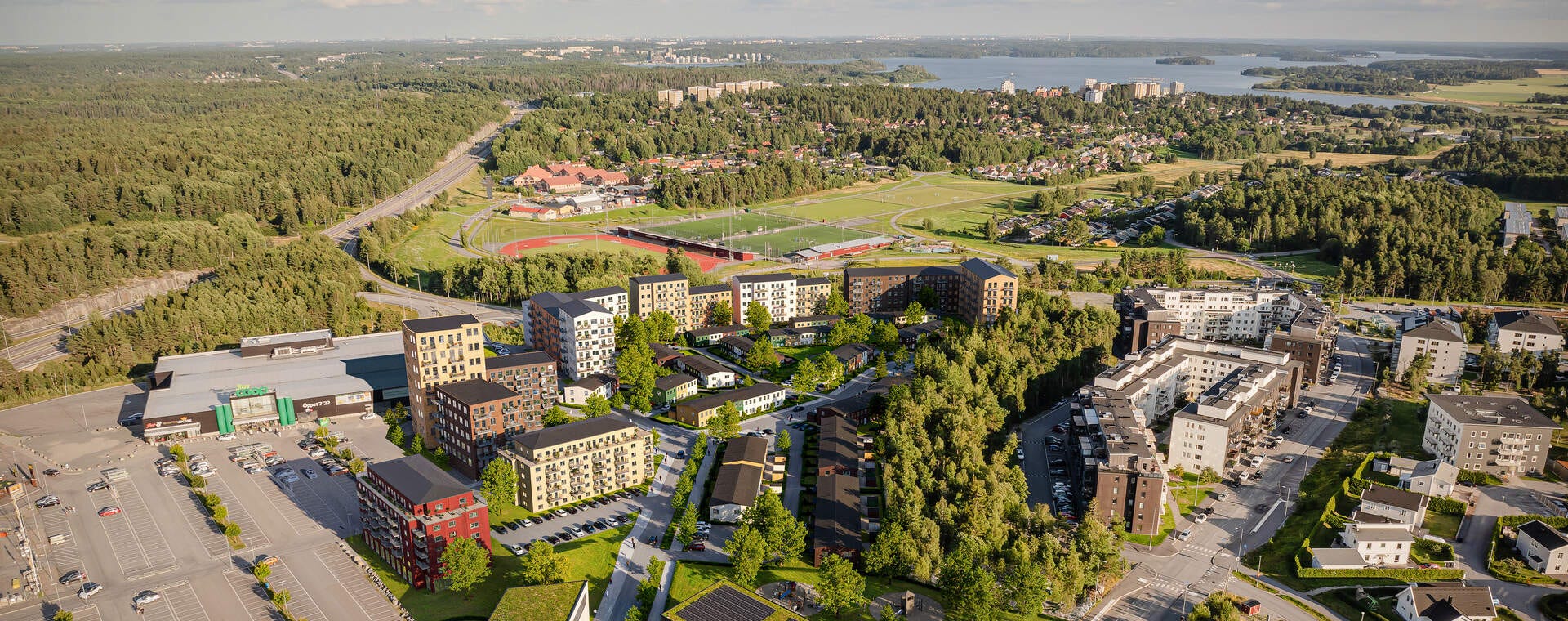Visualisering Norrbodahöjden Illustration över hur planerna ser ut för Norrbodahöjden