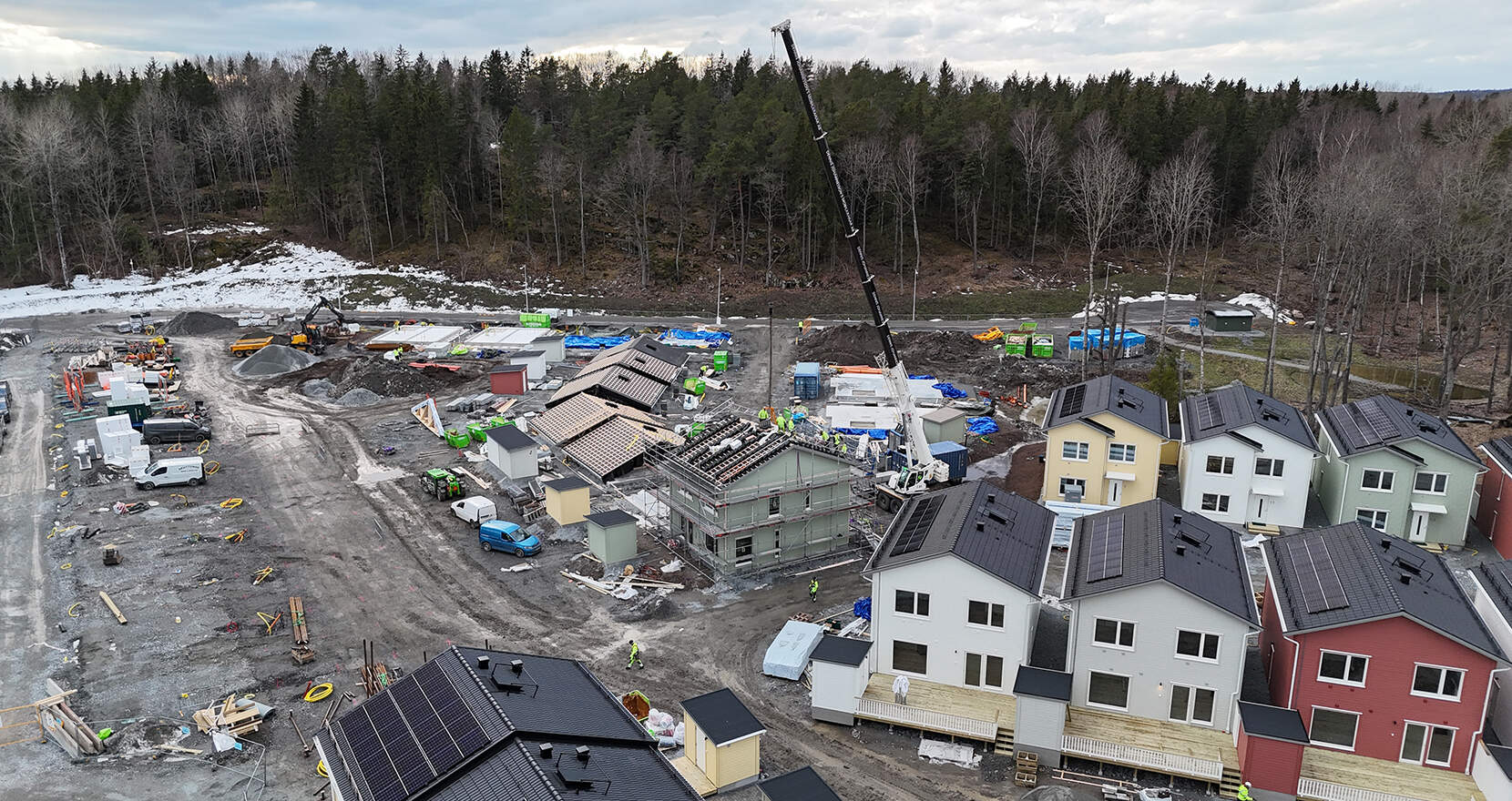 Då var första huset i etapp III på plats!