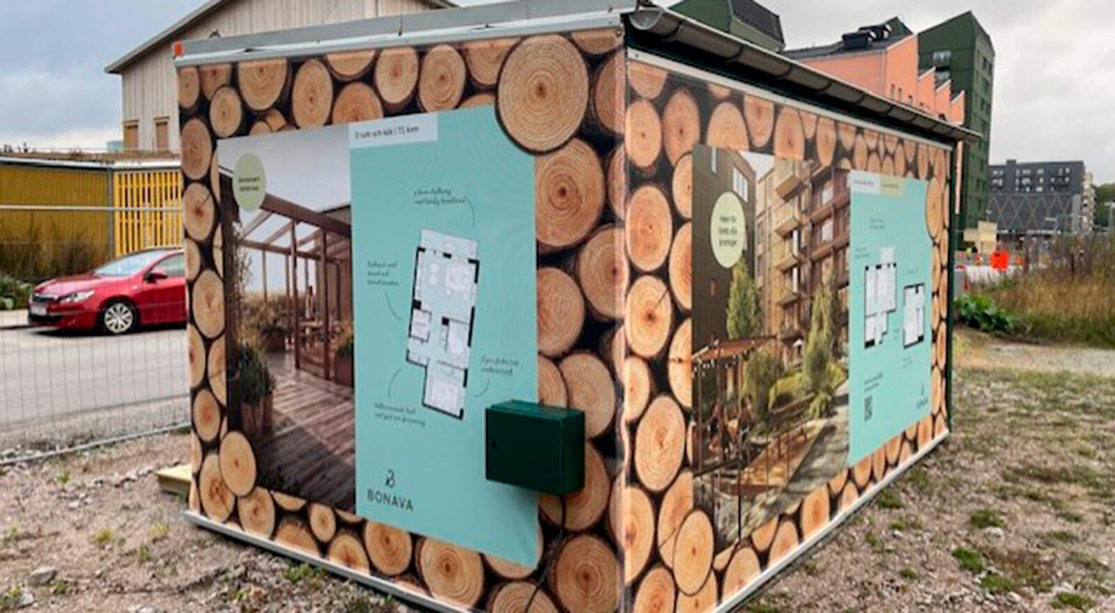 Timmers visningsbod har kommit på plats i Rosendal